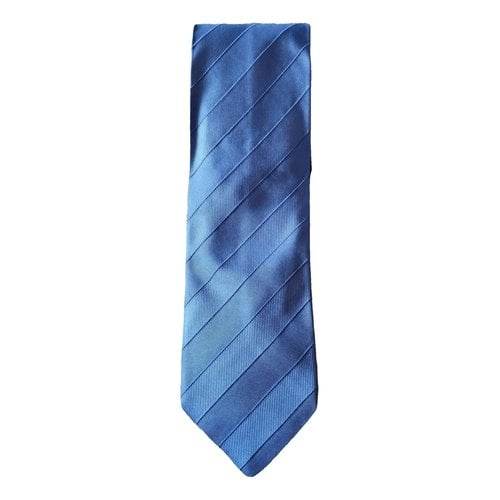 Pre-owned Brioni Silk Tie In Blue