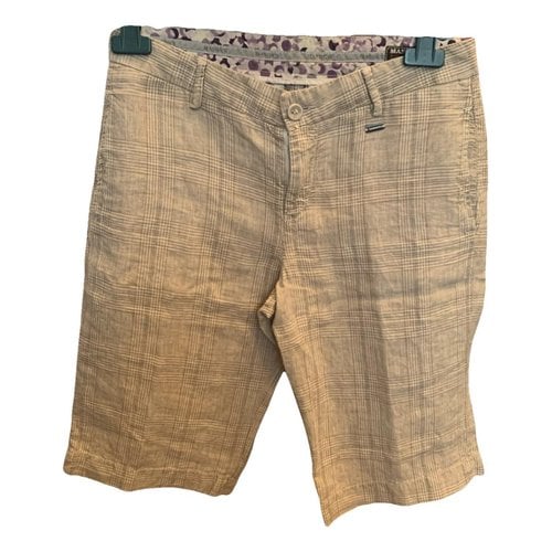 Pre-owned Mason Linen Trousers In Beige