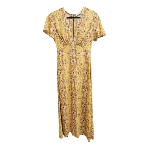Pre-owned Sandro Maxi Dress In Yellow