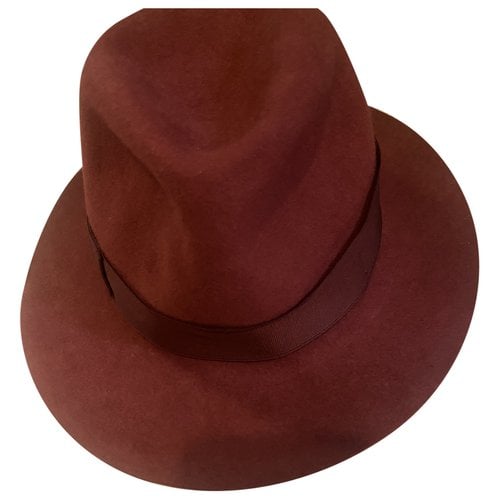 Pre-owned Borsalino Wool Hat In Red