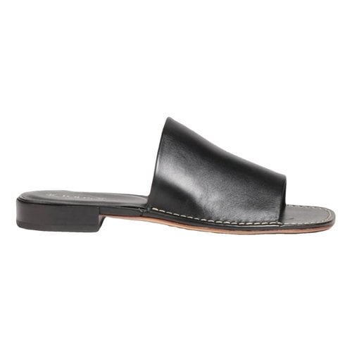Pre-owned Tod's Leather Mules In Black