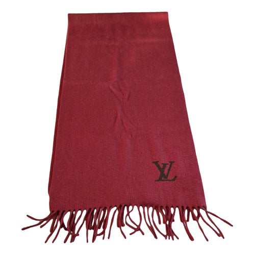 Pre-owned Louis Vuitton Cashmere Scarf & Pocket Square In Burgundy
