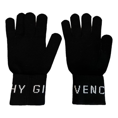 Pre-owned Givenchy Wool Gloves In Black