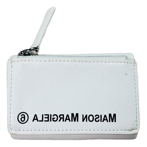 Pre-owned Maison Margiela Leather Wallet In White