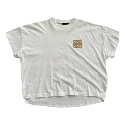 Pre-owned Loewe Anagram T-shirt In White
