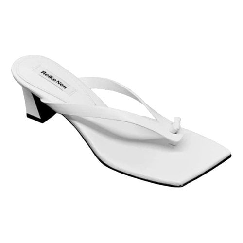 Pre-owned Reike Nen Leather Heels In White