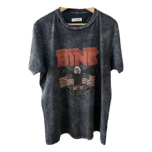 Pre-owned Anine Bing T-shirt In Anthracite