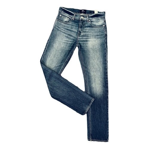 Pre-owned 7 For All Mankind Slim Jean In Navy