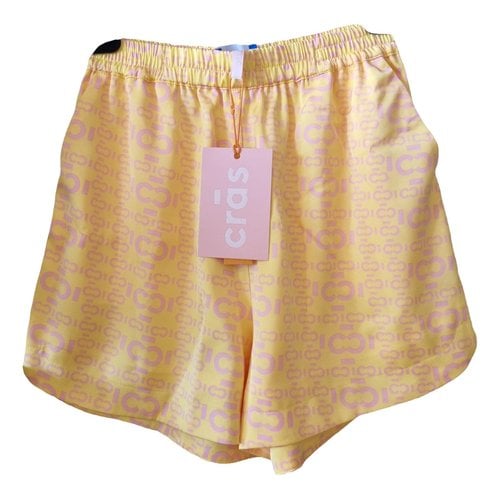 Pre-owned Cras Mini Short In Yellow