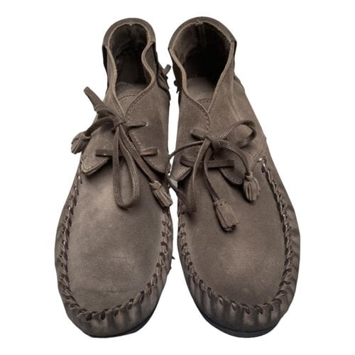 Pre-owned Officine Creative Flats In Brown