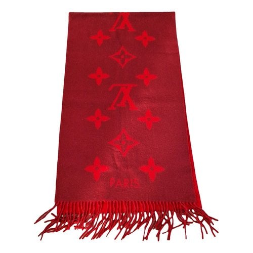 Pre-owned Louis Vuitton Reykjavik Cashmere Scarf In Red