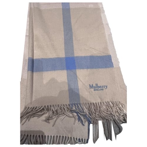 Pre-owned Mulberry Wool Scarf In Beige