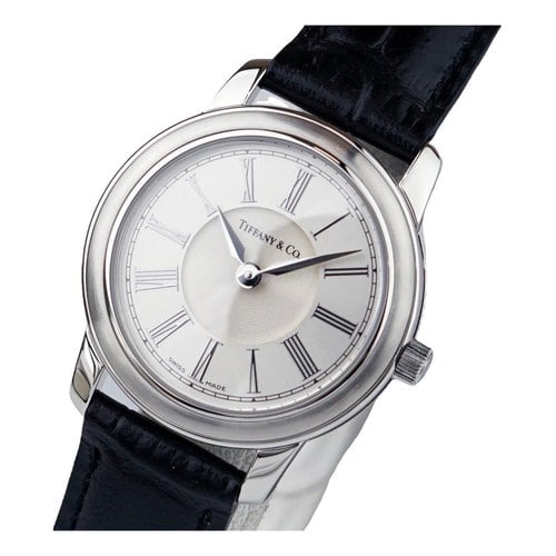 Pre-owned Tiffany & Co Silver Gilt Watch In Black