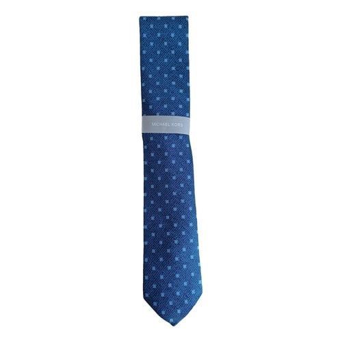 Pre-owned Michael Kors Silk Tie In Blue