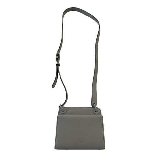 Pre-owned Dior Leather Bag In Grey