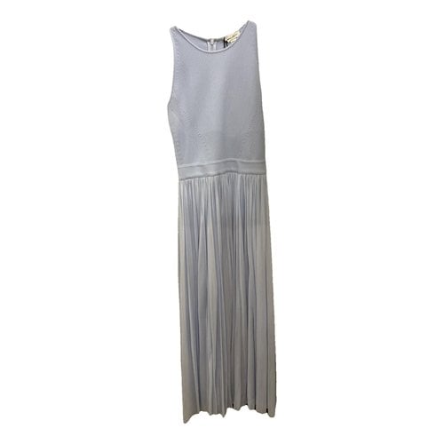 Pre-owned Alexander Mcqueen Maxi Dress In Blue