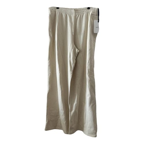 Pre-owned Moncler Trousers In Beige