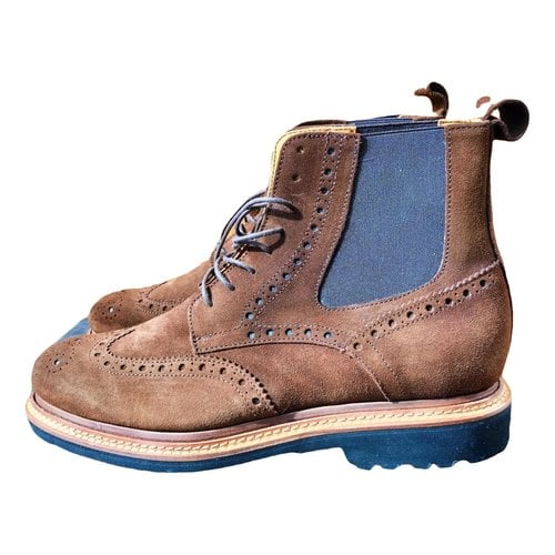 Pre-owned Loriblu Leather Boots In Camel