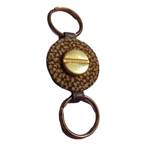 Pre-owned Borbonese Yellow Gold Bag Charm In Brown