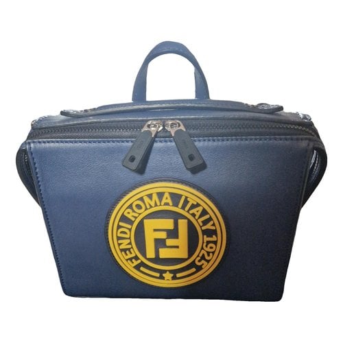 Pre-owned Fendi Leather Bag In Navy