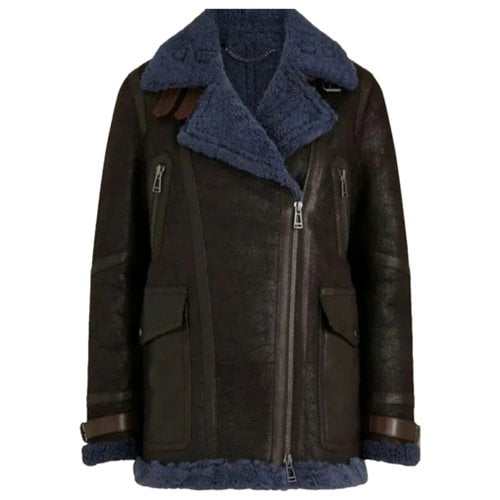 Pre-owned Belstaff Leather Coat In Brown