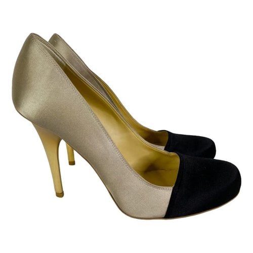 Pre-owned Stella Mccartney Cloth Heels In Gold