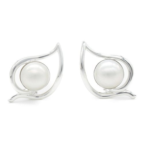 Pre-owned Tiffany & Co Silver Earrings In White