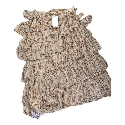 Pre-owned Ulla Johnson Silk Maxi Skirt In Beige