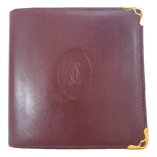 Pre-owned Cartier Leather Wallet In Brown