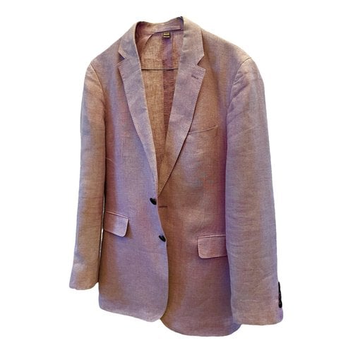 Pre-owned Burberry Linen Jacket In Pink