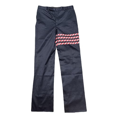 Pre-owned Thom Browne Trousers In Navy