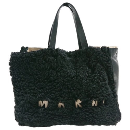 Pre-owned Marni Museo Leather Tote In Black
