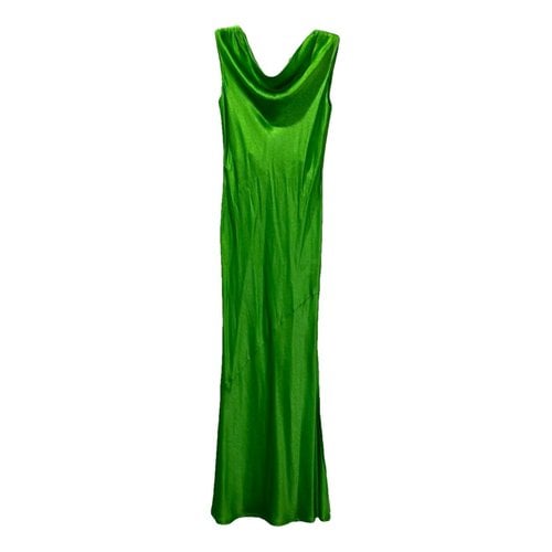 Pre-owned Erika Cavallini Maxi Dress In Green
