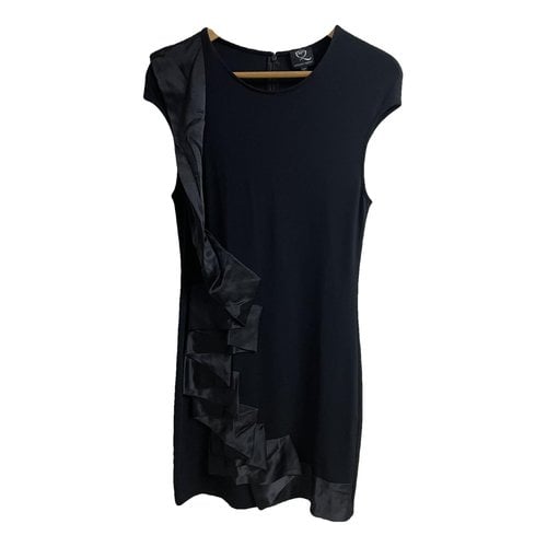 Pre-owned Mcq By Alexander Mcqueen Silk Mid-length Dress In Black