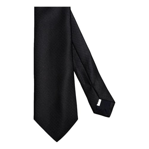Pre-owned Valentino Garavani Silk Tie In Black