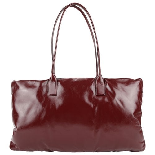 Pre-owned Bottega Veneta Leather Bag In Burgundy
