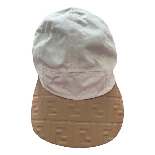 Pre-owned Fendi Leather Hat In Beige