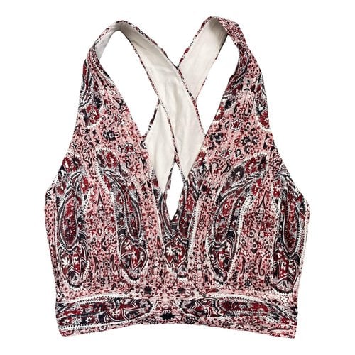 Pre-owned Alice And Olivia Vest In Burgundy