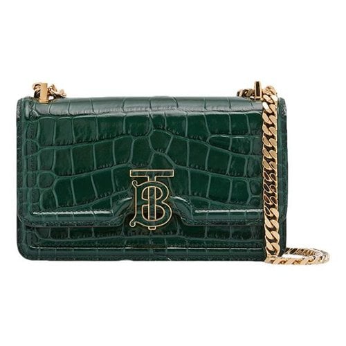 Pre-owned Burberry Leather Crossbody Bag In Green