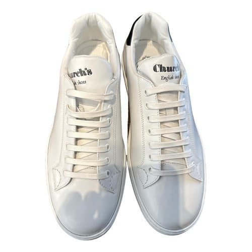 Pre-owned Church's Leather High Trainers In White