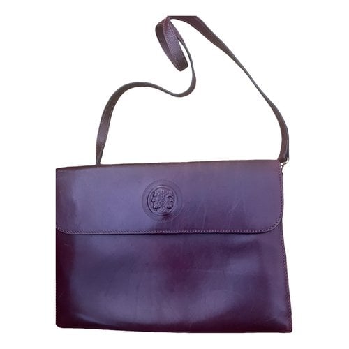 Pre-owned Fendi Leather Handbag In Burgundy