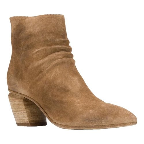 Pre-owned Officine Creative Ankle Boots In Beige
