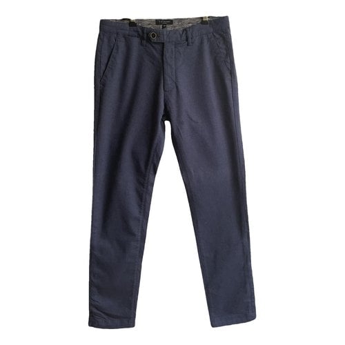 Pre-owned Ted Baker Trousers In Blue