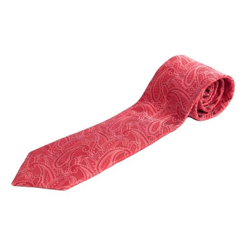 Pre-owned Canali Silk Tie In Red