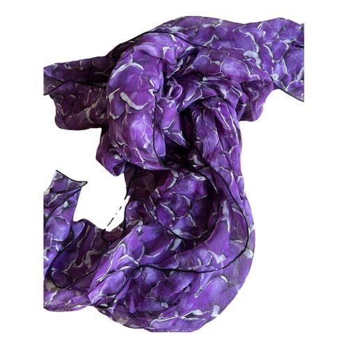 Pre-owned Saint Laurent Silk Handkerchief In Purple