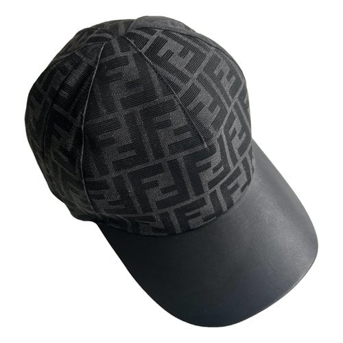 Pre-owned Fendi Cloth Hat In Black