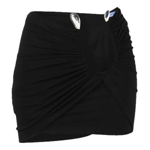 Pre-owned Mugler Mini Skirt In Black