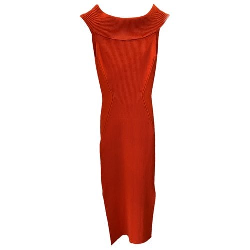 Pre-owned Mugler Mid-length Dress In Red