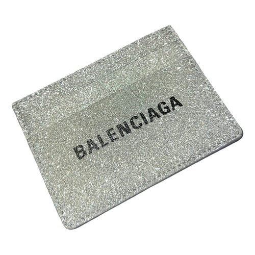 Pre-owned Balenciaga Card Wallet In Silver