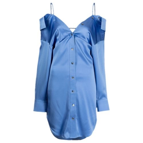 Pre-owned Alexander Wang Silk Mid-length Dress In Blue